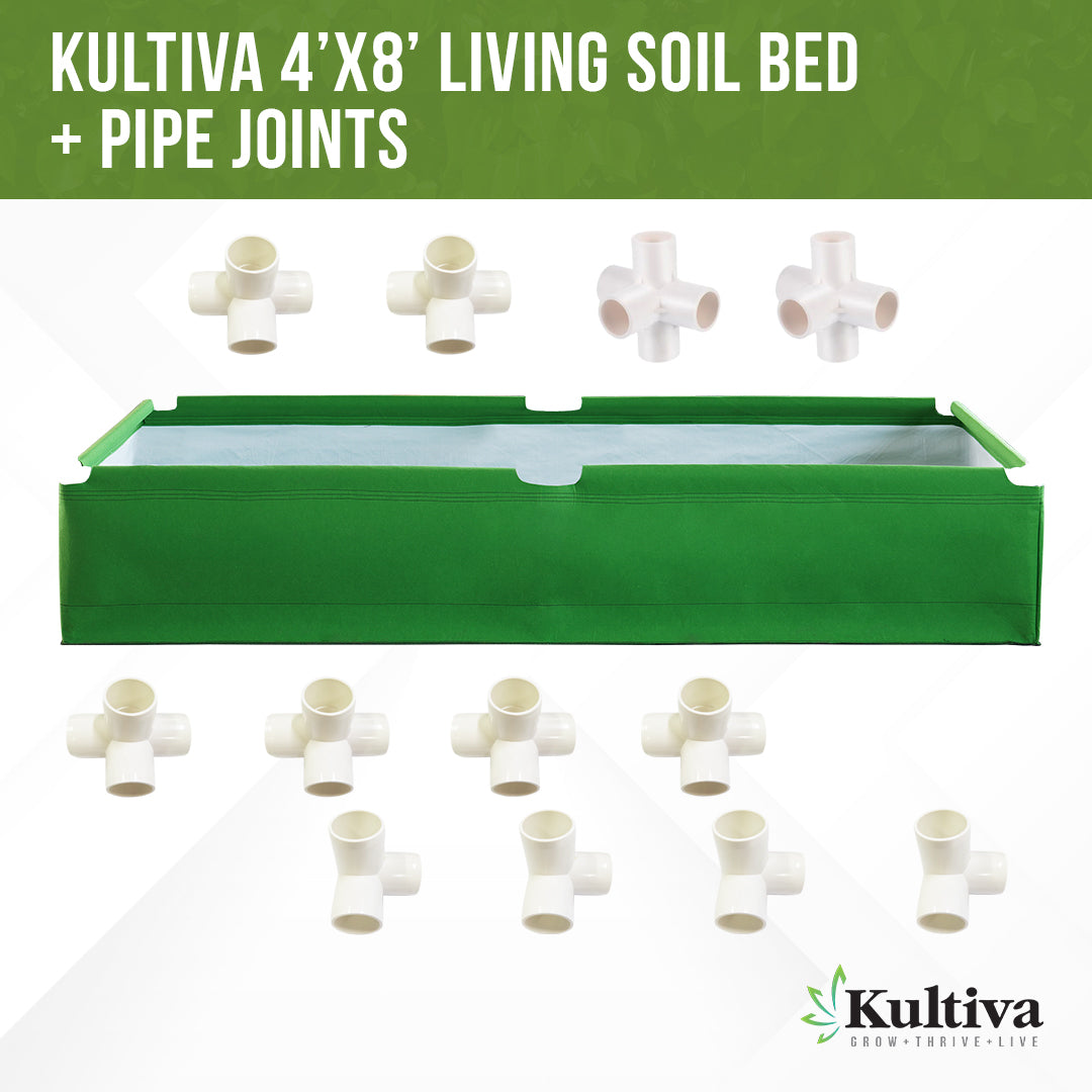 Complete 4 x 8 Living Soil Bed Bundle With Dolly